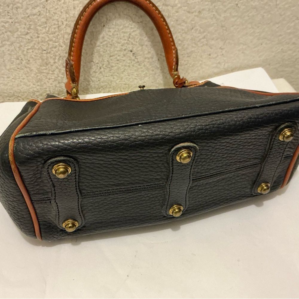 Dooney & Bourke Essex all weather Black and Tan Satchel - Picture 5 of 9